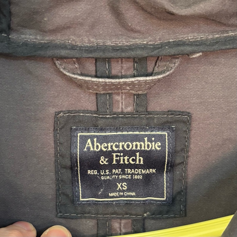 Abercrombie & Fitch Womens Utility Jacket Hooded, Sz XS, Charcoal Gray, Full Zip - Picture 5 of 16